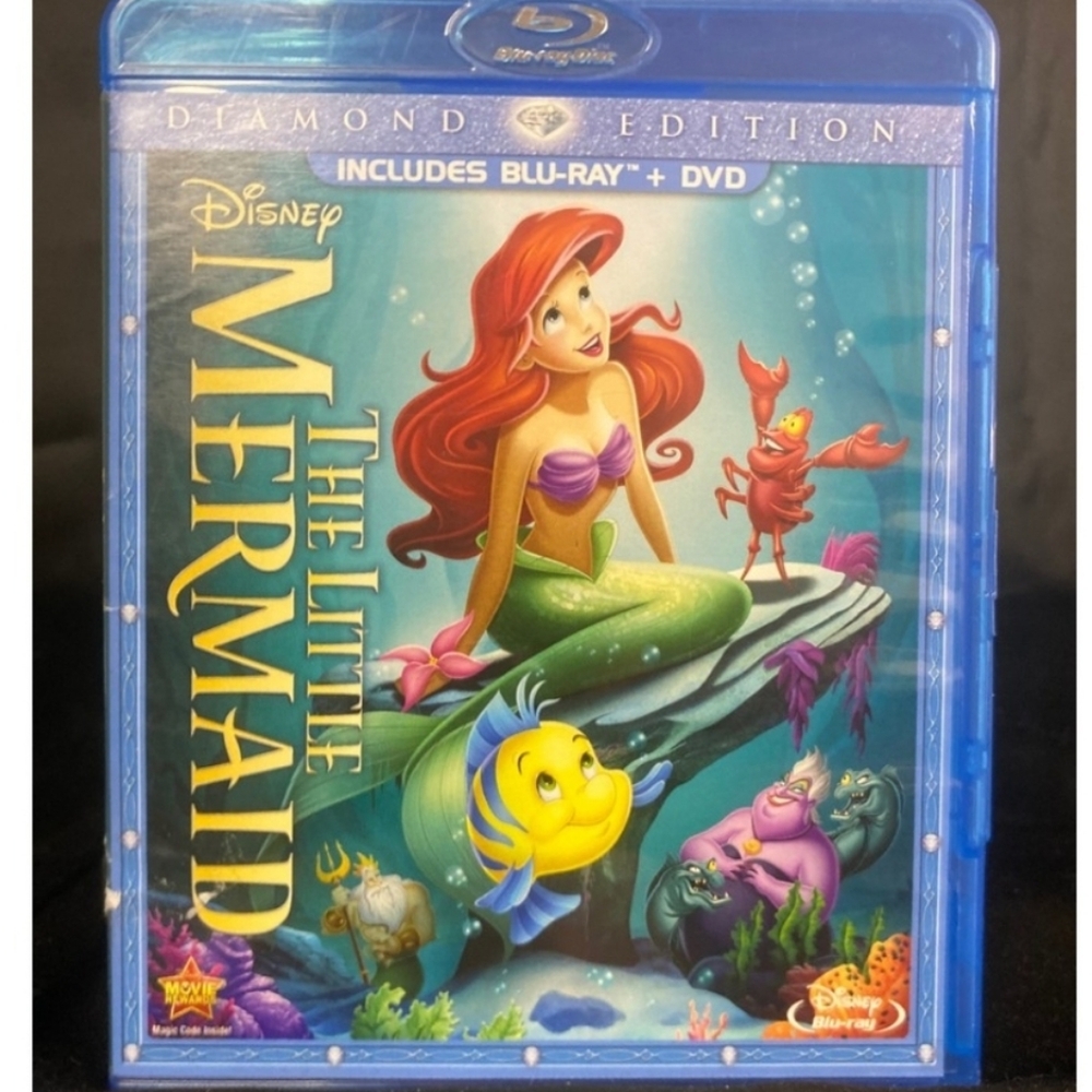 Disney The Little Mermaid Blu-ray + DVD with Colorful Cover